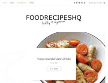 Tablet Screenshot of foodrecipeshq.com